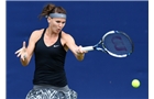 BIRMINGHAM, ENGLAND - JUNE 11:  Lucie Safarova of Czech Republic returns a shot against Barbora Zahlavova Strycova of Czech Republic on day three of the Aegon Classic at Edgbaston Priory Club on June 11, 2014 in Birmingham, England.  (Photo by Tom Dulat/Getty Images)